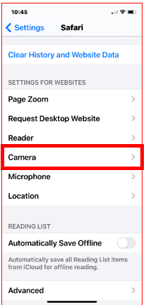 Select "Camera"