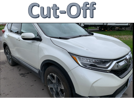 If a part of the vehicle is cut off, damage can't be properly detected.
